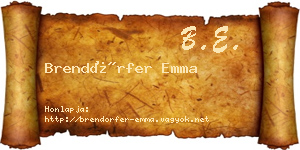 Brendörfer Emma névjegykártya